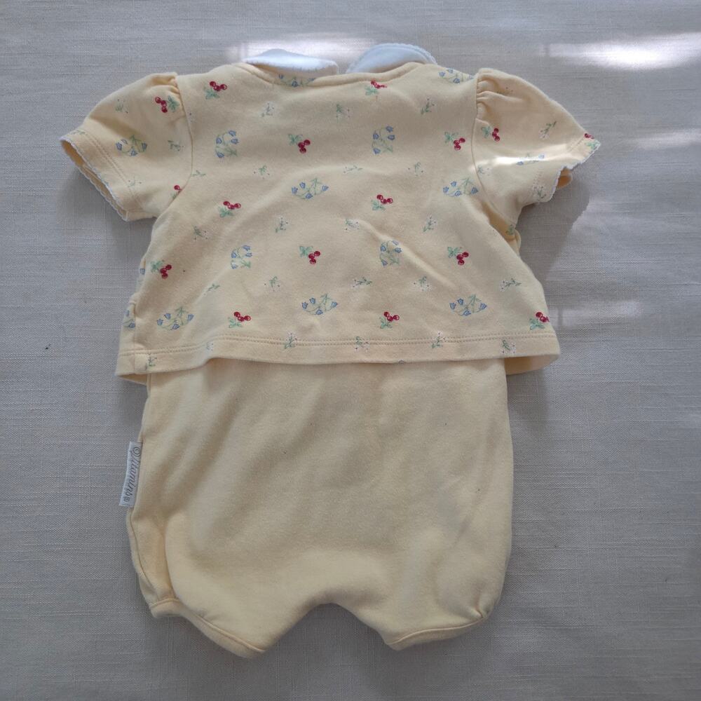 Vintage 2-Piece Cherry Floral Cotton Set 3-6 months - Picture 4 of 4